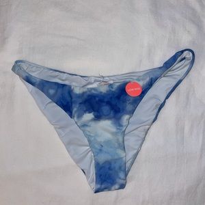 Forever 21 Blue Tie-Dye Bikini Bottoms